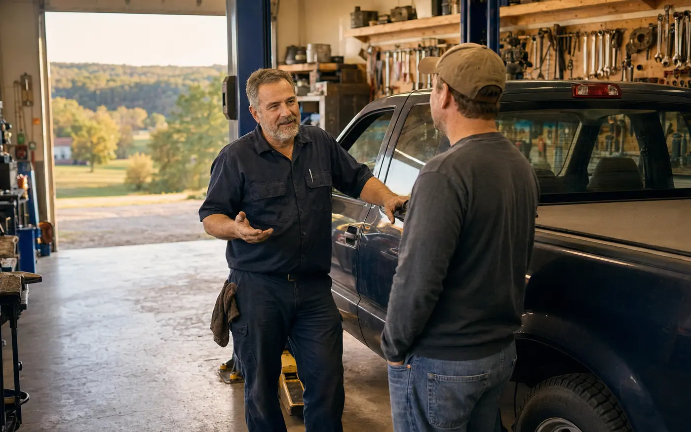 Fictional auto repair website concept